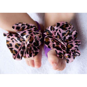 Baby Infant Newborn BAREFOOT SANDALS Purple Black